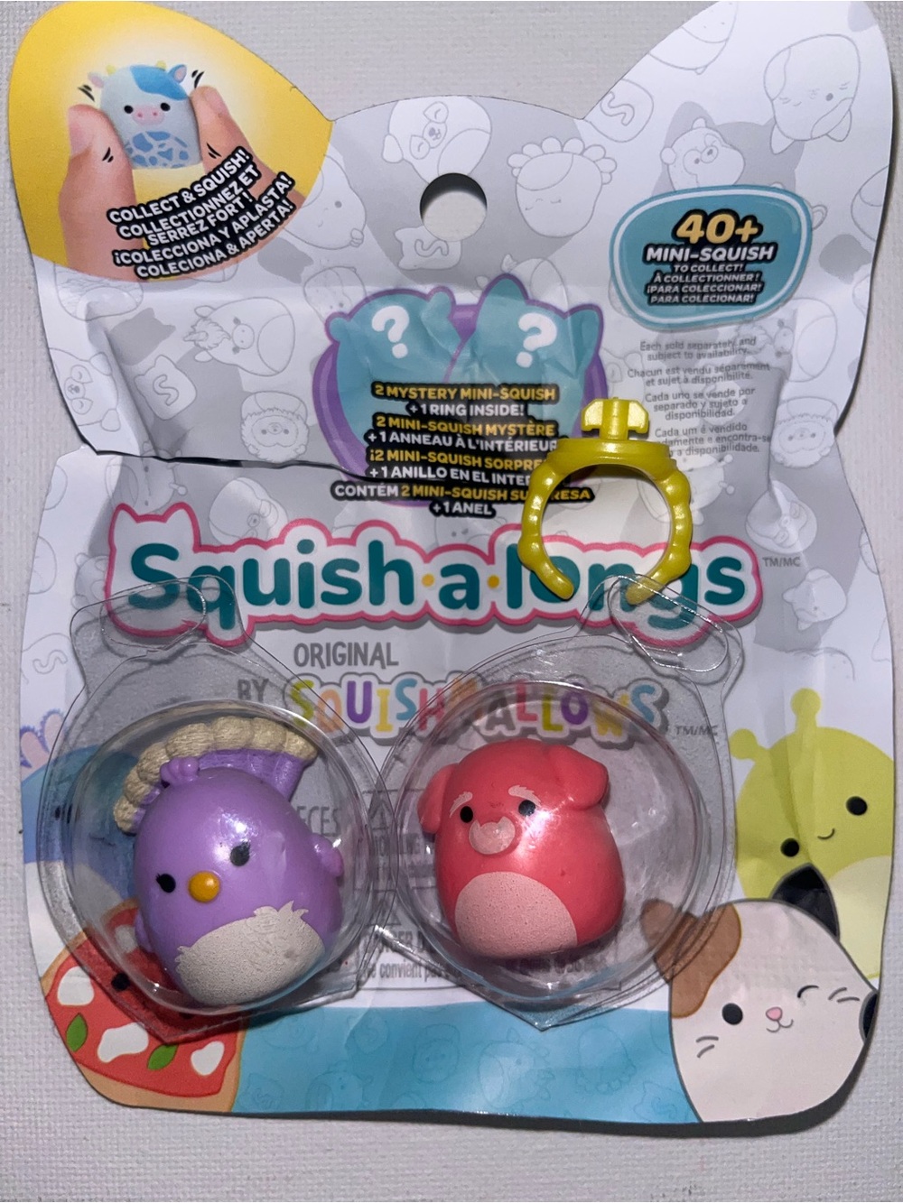 Squishmallows Mini Squish 2-Pack – Purple & Pink with Yellow Ring